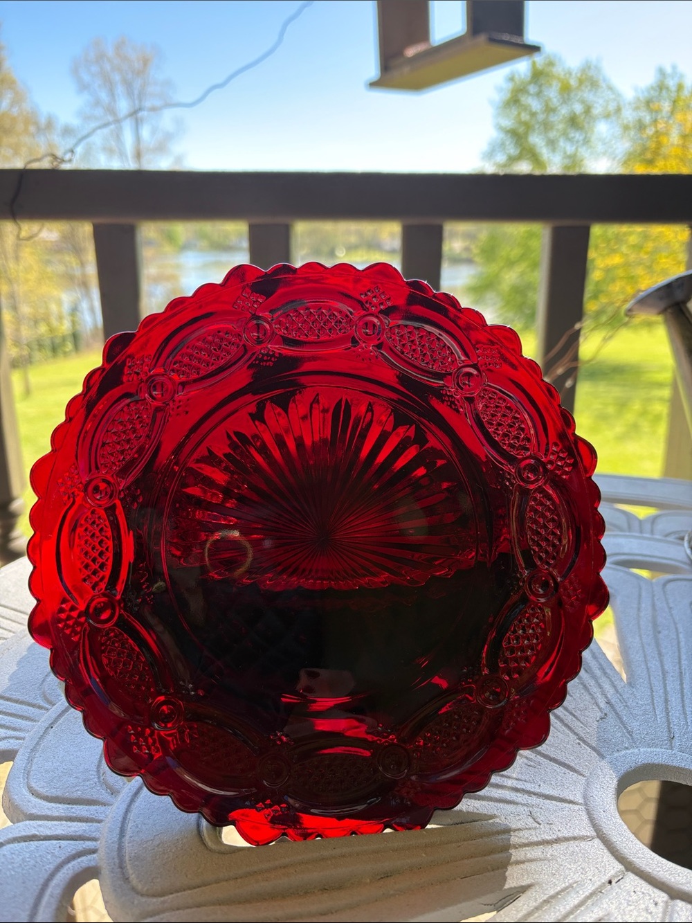 Avon Ruby Red Decorative Glass Plate